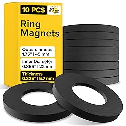 Heavy Duty Ring Magnets - Ultra Strong 1.75 Inch