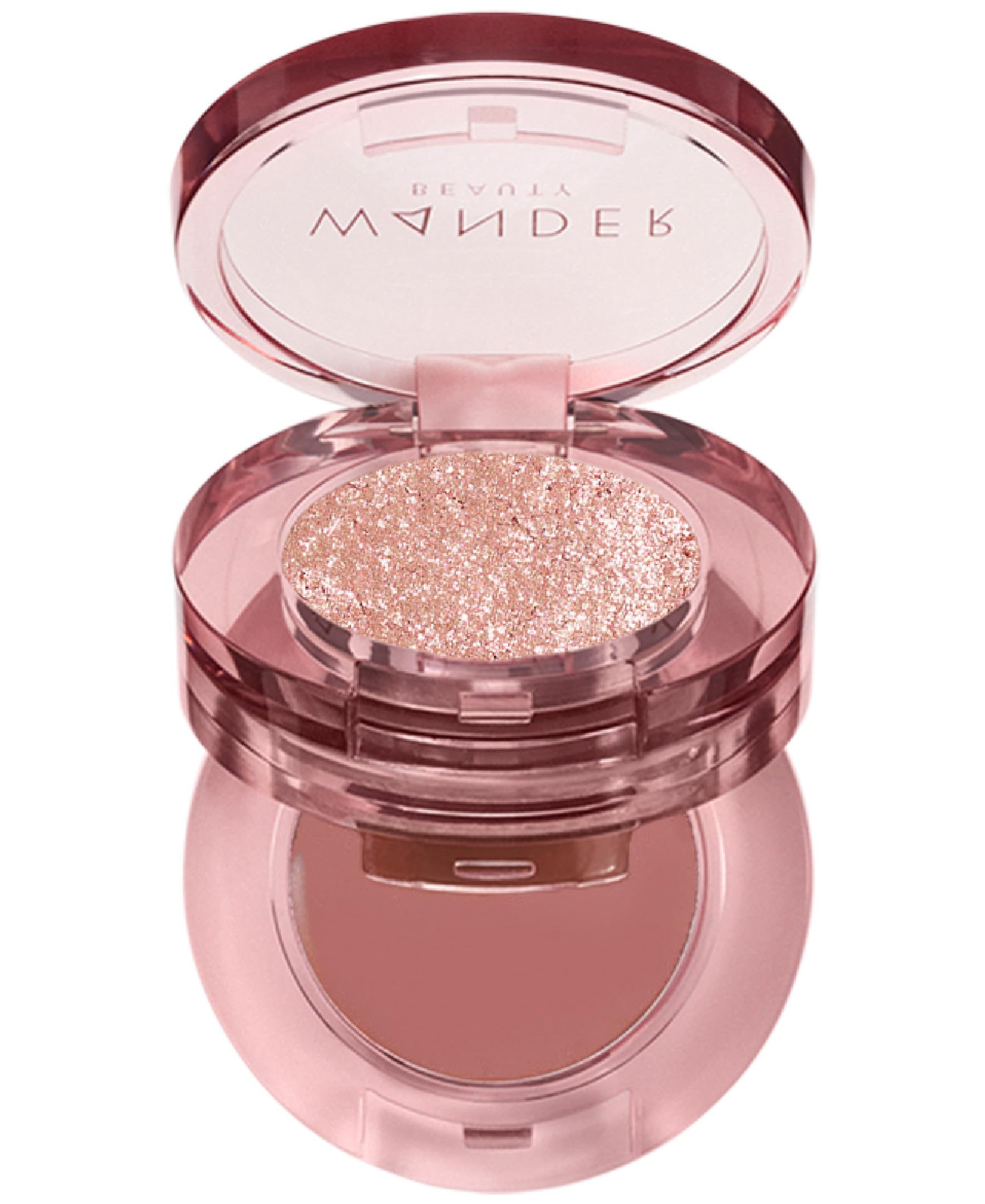 Wander Beauty Double Date Eye Shadow Duo - Eye Candy/Crush (Rose Gold Shimmer + Muted Mauve Cream) - High Pigment Eye Shadow Palette - Satin Shimmer Eyeshadow - Eye Makeup With Vitamin E - 0.07 oz