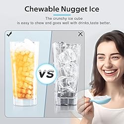 ZAFRO Nugget Ice Makers Countertop,45lbs/Day Pebble