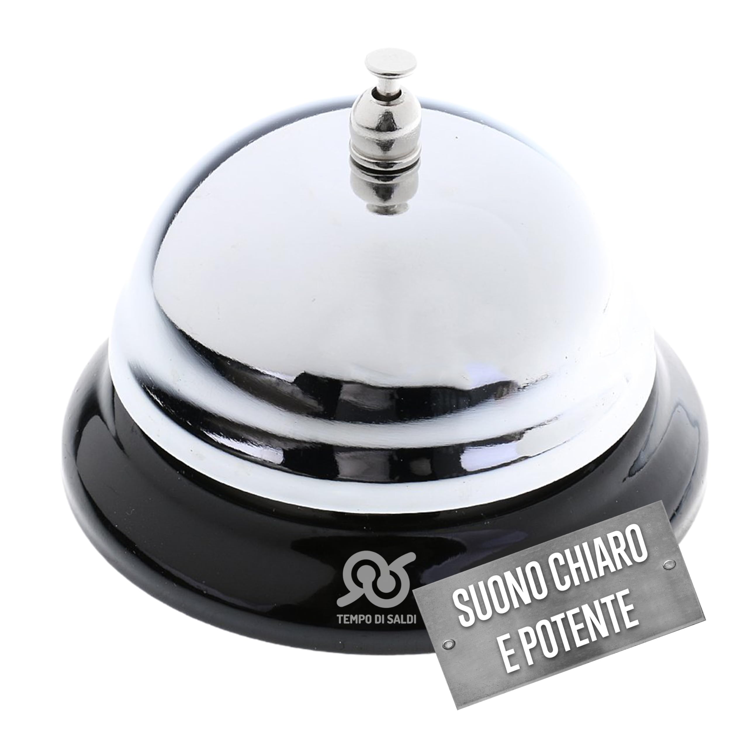 Sales time CAMPANELLO-P Polished Metal Table Bell for Reception Hotel Hotel Restaurant