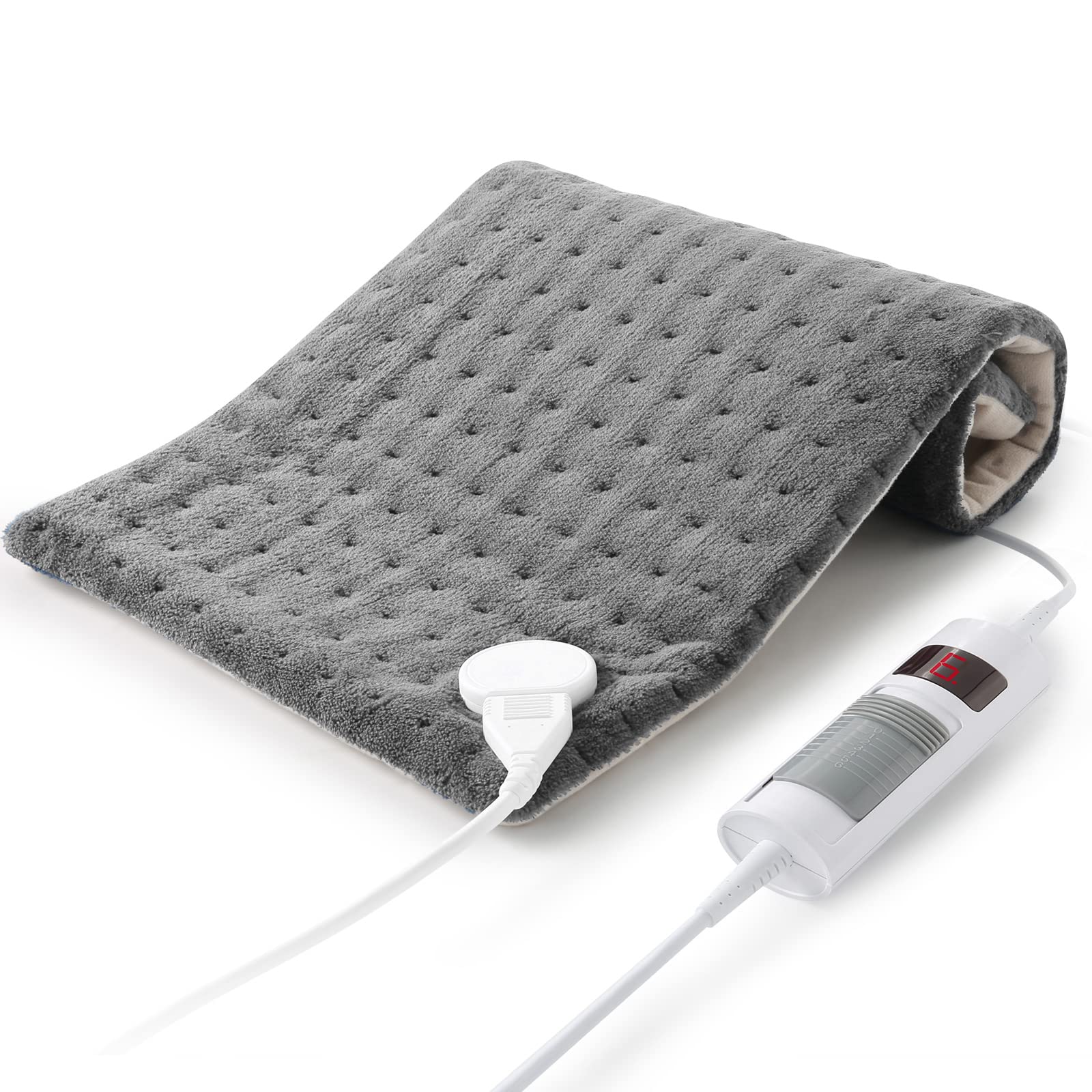 Heating Pad Electric Heat pad for Back Neck with Fast Heating Technology, 6 Heat Settings & Auto Shut Off, Machine Washable, 12"x24"