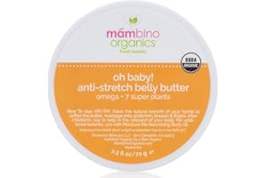 Mambino Organics Oh Baby! Belly Butter, Belly Cream with Shea Butter for Pregnancy, Minimizes Stretch Marks, Vegan, Cruelty-Free, Maternity Skin Care, 2.5 fl oz