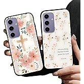 Zrutru 2 Pack Jesus Bible Verse Phone Cases for Samsung Galaxy S24 5G Case Floral Christian Cross Soft Shockproof Protective for Women Man Phone Cover Funda for Samsung S24 6.2 Inch