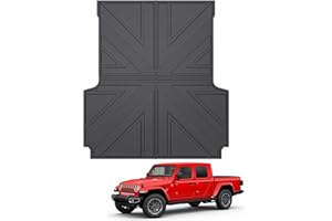 Utiiy Bed Mat Compatible with 2019-2024 Jeep Gladiator JT Truck Bed Mat All Weather Trunk Floor Mat TPE Truck Bed Liners for 2019 2020 2021 2022 2023 2024 Jeep Gladiator JT Bed Accessories