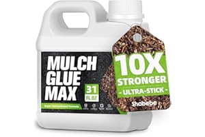 Shabebe Rock & Mulch Glue 31OZ, Ultra-Stick Rock Glue for Landscaping, Gravel Binder Non-Toxic Rubber Mulch Lock Adhesive, He
