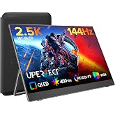 UPERFECT Portable Gaming Monitor 144Hz 2.5K, 16” 0.1ms 100% DCI-P3 QLED | 400 Nits, FreeSync Monitor, USB-C & MINI HDMI, VESA
