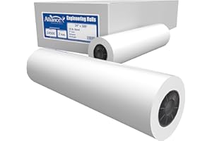 Alliance Wide Format Paper 24" x 500' Rolls Bond Engineering (20lb | 2 Rolls, 24 In x 500 Ft | 3" Core)