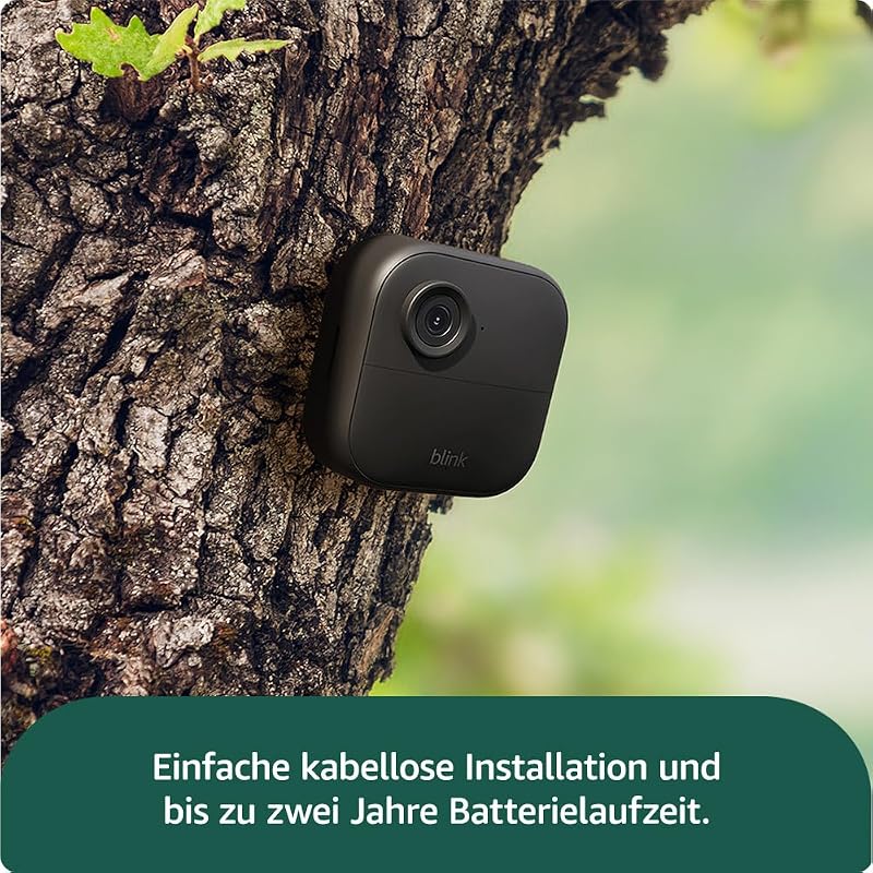 -Kamera Outdoor 4 | Kabellose intelligente HD-Sicherheitskamera, zwei Jahre Batterielaufzeit, funktioniert mit Alexa | 3-Kamera-System mit enthaltenem Sync Module Core | IP65