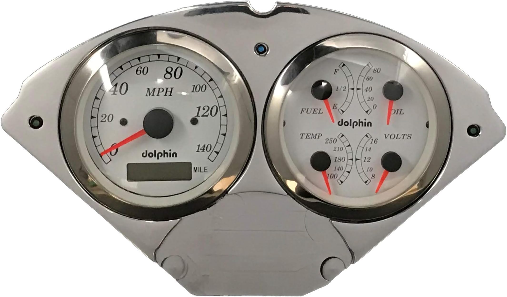 1955 1956 Chevy Car 3 3/8" Quad Style GPS Gauge Dash Cluster Panel White