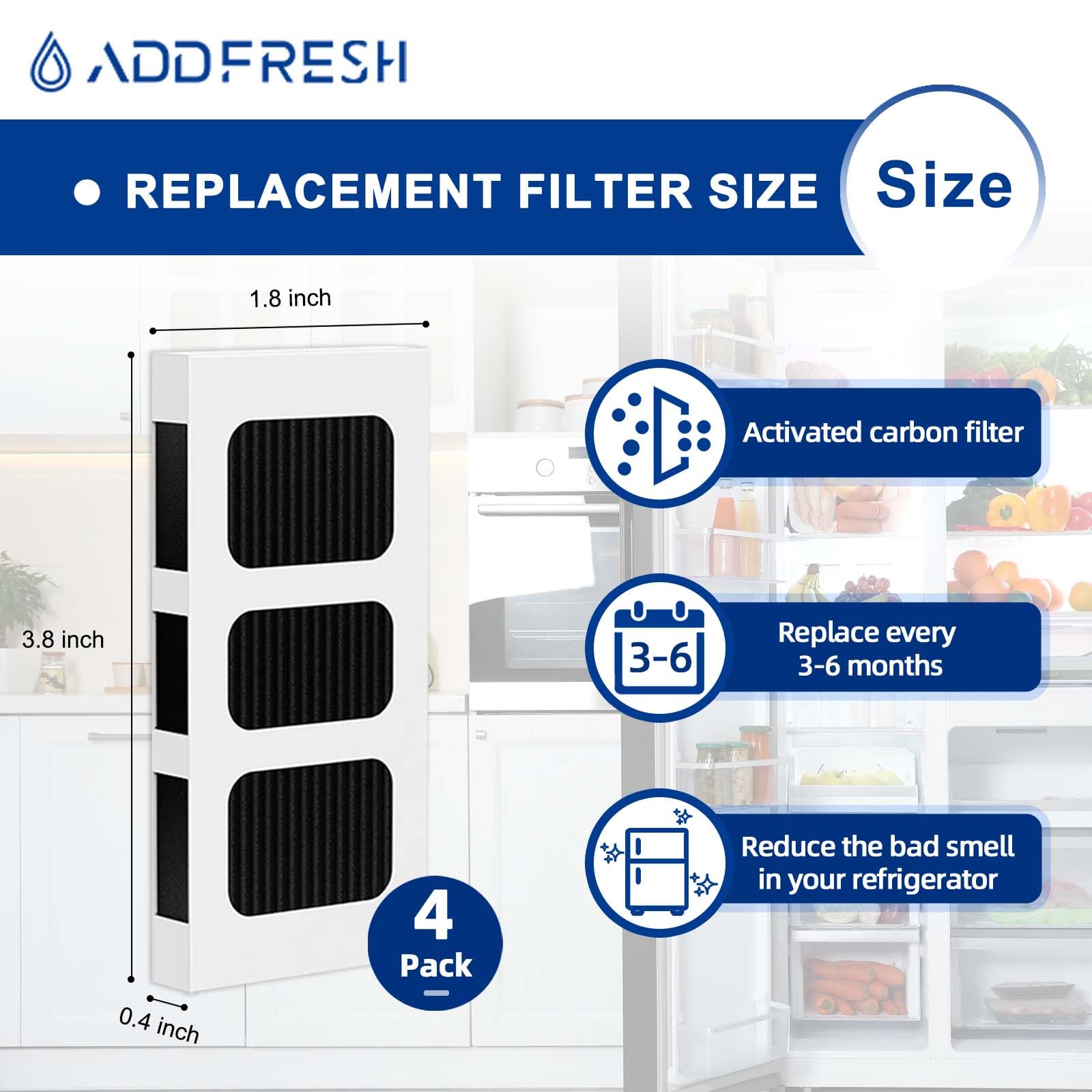 Refrigerator Air Filter Replacement Compatible with Paultra2 Frigidaire PureAir Ultra 2 - Pure Air Ultra 2 - Pureair Ultra ii and Electrolux - Part 242047805 and 5303918847-4 Filters