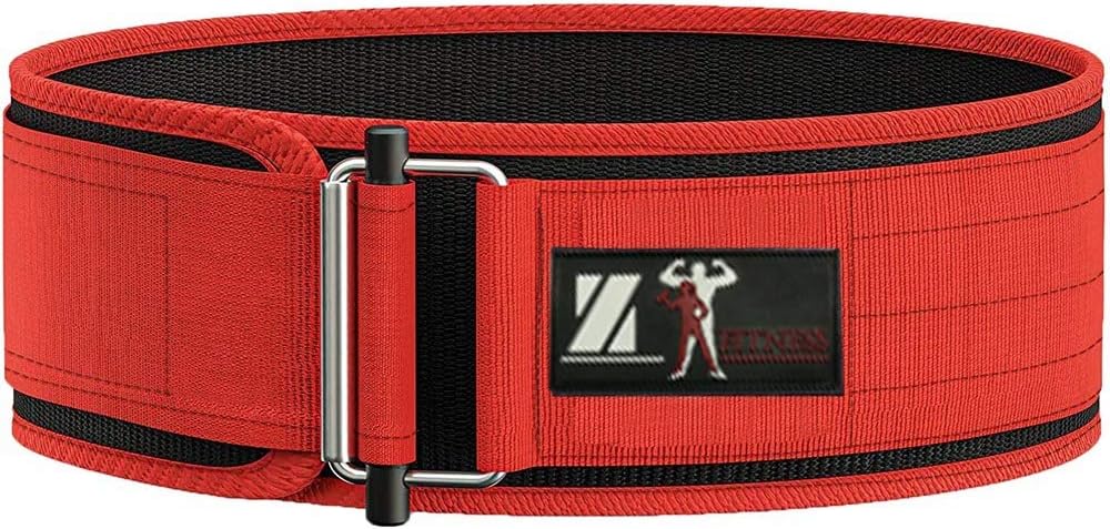 Z-Fitness Weightlifting Belt (4-Inch) for Crossfit & Powerlifting - Prevent Injury & Improve Posture (Red, M-31)