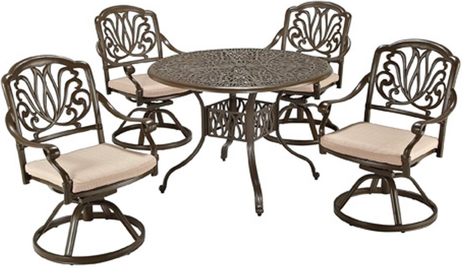 homestyles 6659-30 Outdoor Dining Table, 42Lx42Dx29.75H, Taupe : Garden & Outdoor