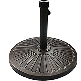 Sunnyglade 18" 26.5-lbs Outdoor Living Heavy Duty Round Antiqued Patio Umbrella Base (26.5LB)