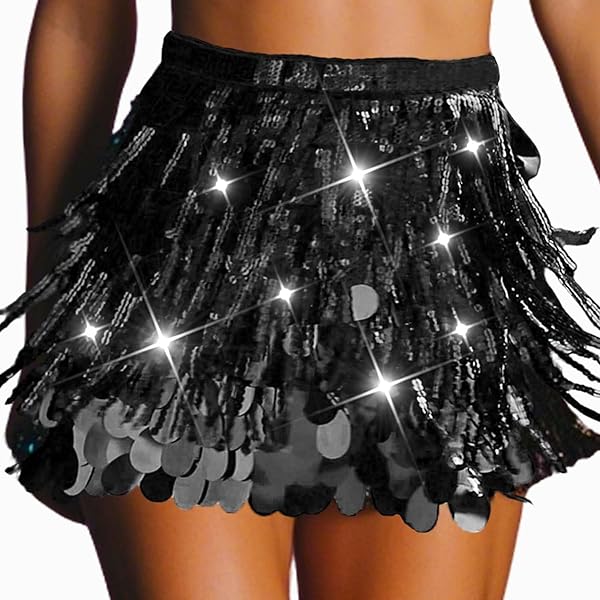 Sequin Fringe Plus Size Sequin Skirt Queen Fringe Skirt Women's