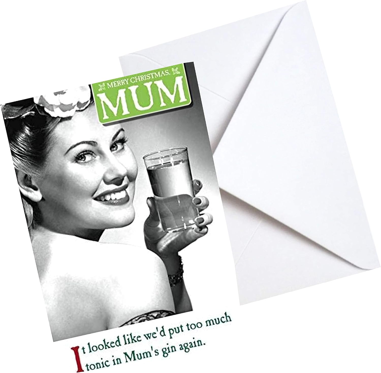 Gin, Mum, Christmas Card,159x235, Multi, 159x235mm