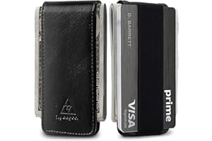 Tryangoos Magnetic Money Clip for Men Leather Money Clip with elastic band Slim Money Clip Holds 5 credit card and10 Bills