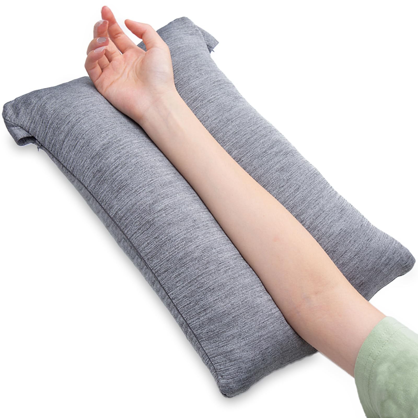 Photo 1 of 1 MIDDLE ONE Arm Pillow, Memory Foam Arm Rest Pillow for Adults and Side Sleepers, Elbow Arm Support Elevation Pillow for Post Surgery and Arm Numbness with Removable Cooling Cover (Cooling Grey)