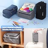 YINVA Crochet Kit for Beginners 15 Yarn Colors 12 Hooks Ergonomic Case Grey view 7