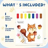 YPLUS Water Colouring Book for Children with Paint Set Animals view 2