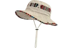 SAKTHIVEL Sun Hat for Men Fishing Hat Wide Brim UV Protection UPF 50+ Outdoor Cotton Boonie Bucket Hat Foldable Safari Hat