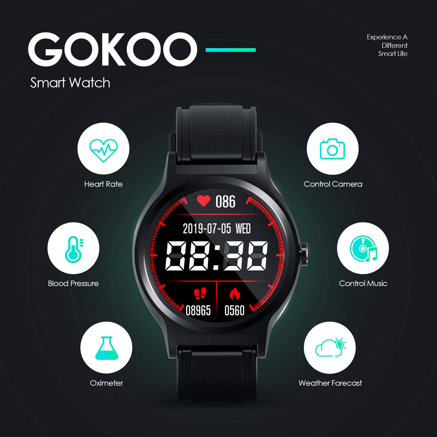 Smartwatch Hombre Mujer Reloj Inteligente Deportivo Tracker de ...