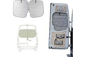 VanEssential Insulated Rear Door Covers (Pair) Designed for Mercedes-Benz NCV3 - Cool Gray