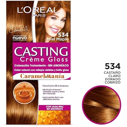 Tinte Para Cabello Permanente Casting Créme Gloss Loréal Paris 534 Maple Caramelo