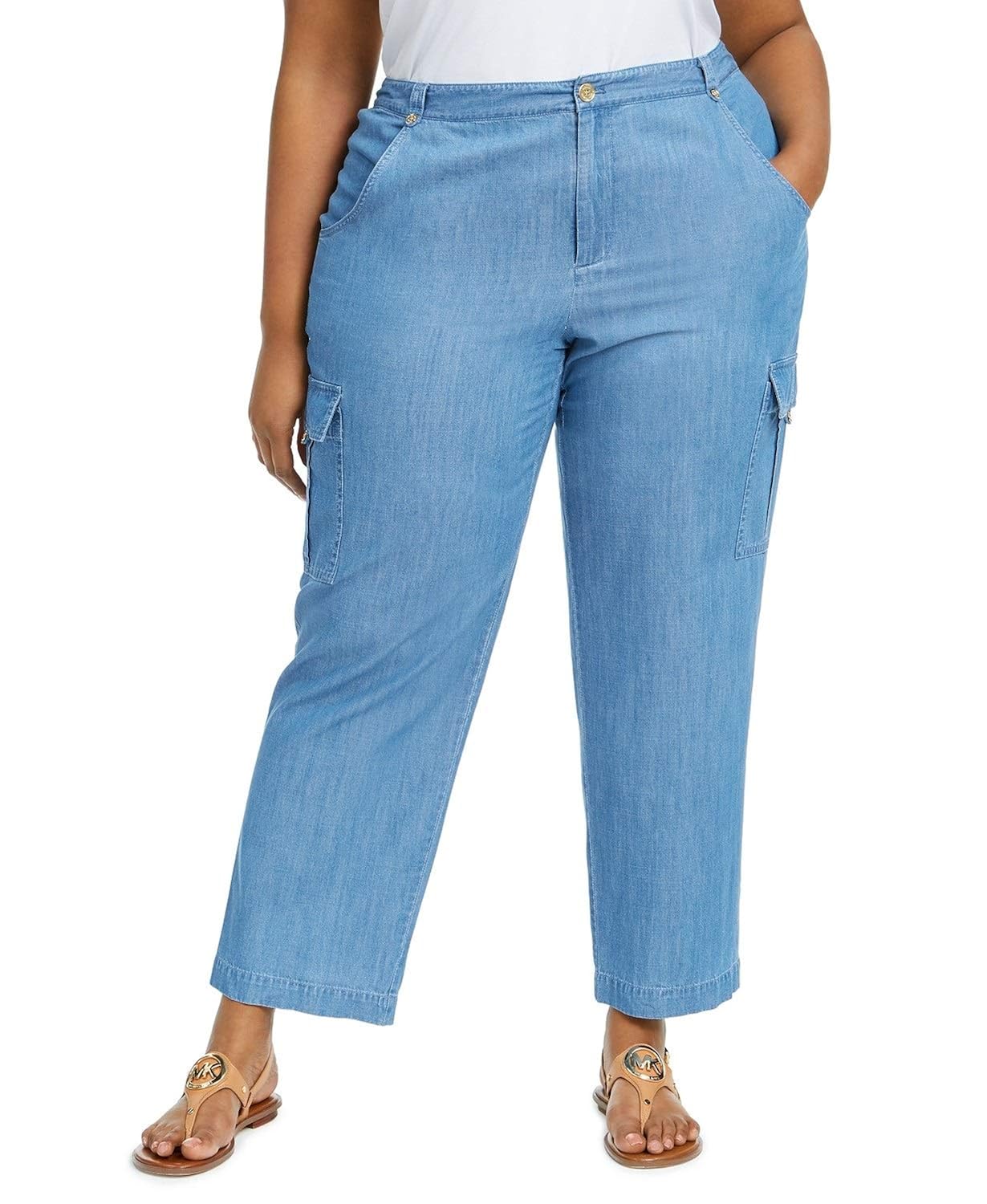 Buy Michael Michael Kors Women's Cargo Pants in Indigo (Blue) (6) at