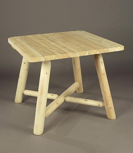 Amazon Com Cedarlooks 1100135 Log Square Dining Table 37 Inch Dining Room Furniture Sets Garden Outdoor