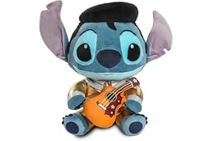KIDROBOT Collectible Disney: Lilo and Stitch Gold Suit Elvis Stitch HugMe Vibrating Plush Figure