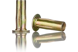 EZ-NUTUL Multi-Grip Rivet Nut Installation Tool Set Pre-Bulbed Shank Flat Head Threaded Insert Nut Plus Nuts Assortment Kit Cross Rivnut for Construction Industrial (M4(Plus Nut-20pcs))