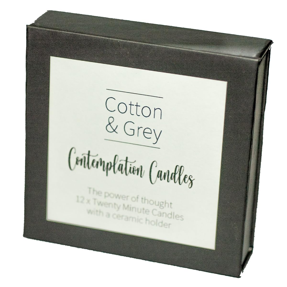 Contemplation Candles. 12 x Twenty Minute Candles with a Ceramic Holder for Relaxation, Meditation, Mindfulness and Well-Being