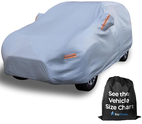 EzyShade 10-Layer Waterproof Sports Car Cover See Vehicle Size Chart For Accurate Fit All Weather Outdoor Covers Challenger Charger Monte Carlo Classic Cars Sun Snow Rain Size C6 See Size Chart