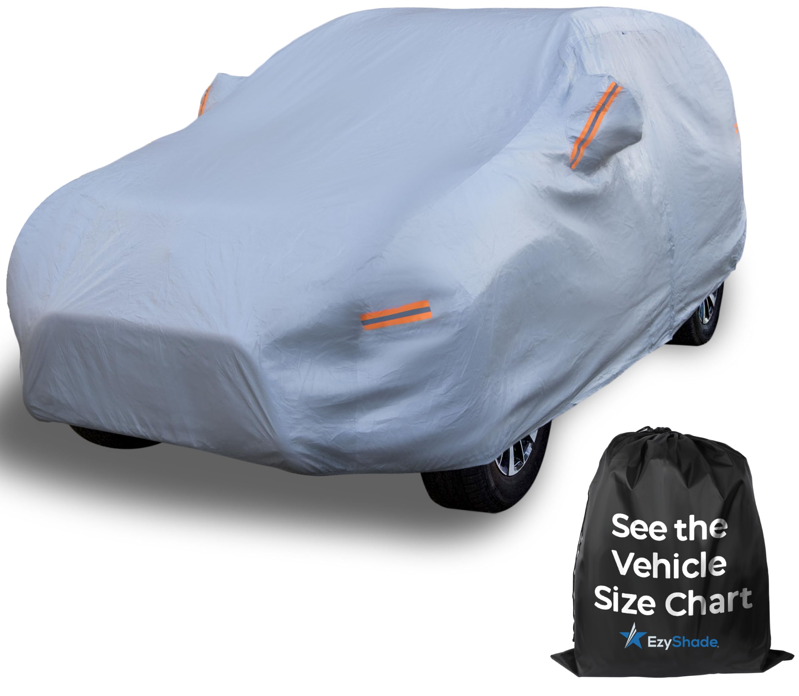 Photo 1 of EzyShade 10-Layer SUV Car Cover Waterproof All Weather. See Vehicle Size-Chart for Accurate Fit. Outdoor Full Exterior Covers for Automobiles Heavy Duty Tarp Jeep Rav4 CRV. Size S6 (See SizeChart)