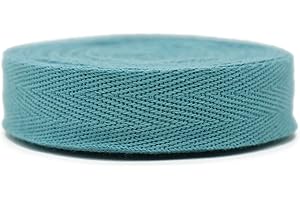 JACOB BICERRI 1" & 1.18" & 1.5'' & 2" Cotton Twill Tape - 10 Yards - 50+ Colors -%100 Natural Cotton 1 Inch 1.5 Inch 2 Inch Herringbone Bias Binding Cotton Tape Trim for Sewing Wrapping Craft DIY 10362(ArcticBlue)…
