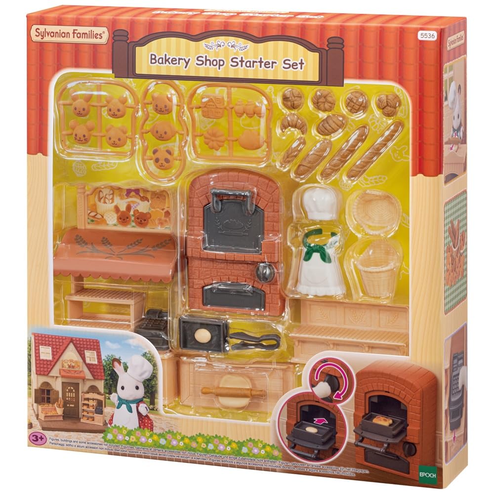 Sylvanian Families Bakery Shop Starter Set - dollhouse plasyet 5536, Red