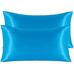 NTBAY 2 Pack Satin King Pillowcases for Hair and