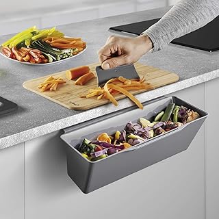 Metaltex Auffangschale für Küchenabfälle, Grau, 35x16x13 cm