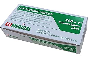 Elimedical Disposable Needle for Animal, Pet and Industrial Dispensing, 20G x 1", 100pcs/box NDL2025