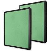 PUREBURG Replacement Filter Compatible with Mooka KJ203F, Elechomes KJ203F-142 Air Purifiers, 2-Pack H13 HEPA 4 Activated Carbon Pre-Filters 4-Stage Filtration