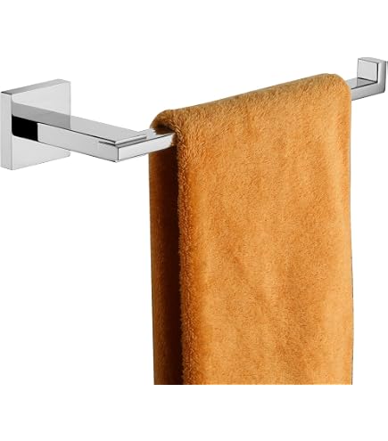 Taymor Allusion Hand Towel Bar - Polished Chrome, Solid Zinc, Concealed Screw Mount - View #8