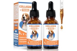 MNQAXZ Liquid Collagen Drops for Dogs (4.22oz) - USA Made Triple Collagen Complex (Types I, II & V) - Supports Joint Health, Skin & Coat - Easy-to-Use Liquid Supplement for All Breeds & Ages