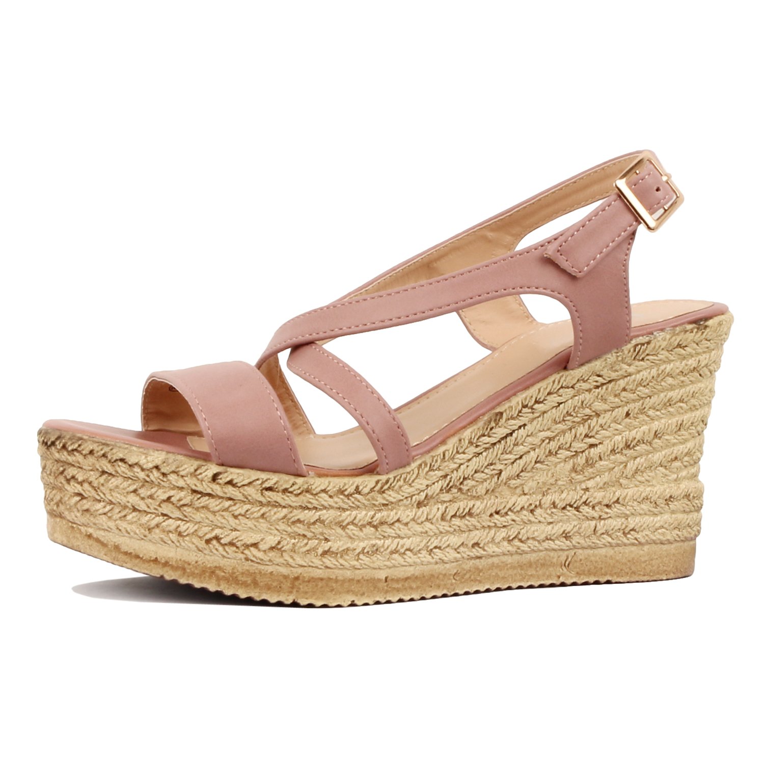 Guilty Heart - Womens Casual Comfortable Braided Bottom Platofrm Open Toe Summer Wedge Sandal Platforms & Wedges, 01…