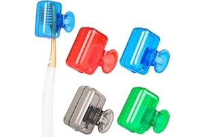 Eaezerav 4 Pack Toothbrush Covers Caps, Portable Toothbrush Protector Coverings Clips Plastic Toothbrush Head Case for Travel, Camping, Home, School, Business
