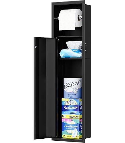Amazon.com: hansgrohe XtraStoris Rock Recessed Toilet Brush Holder