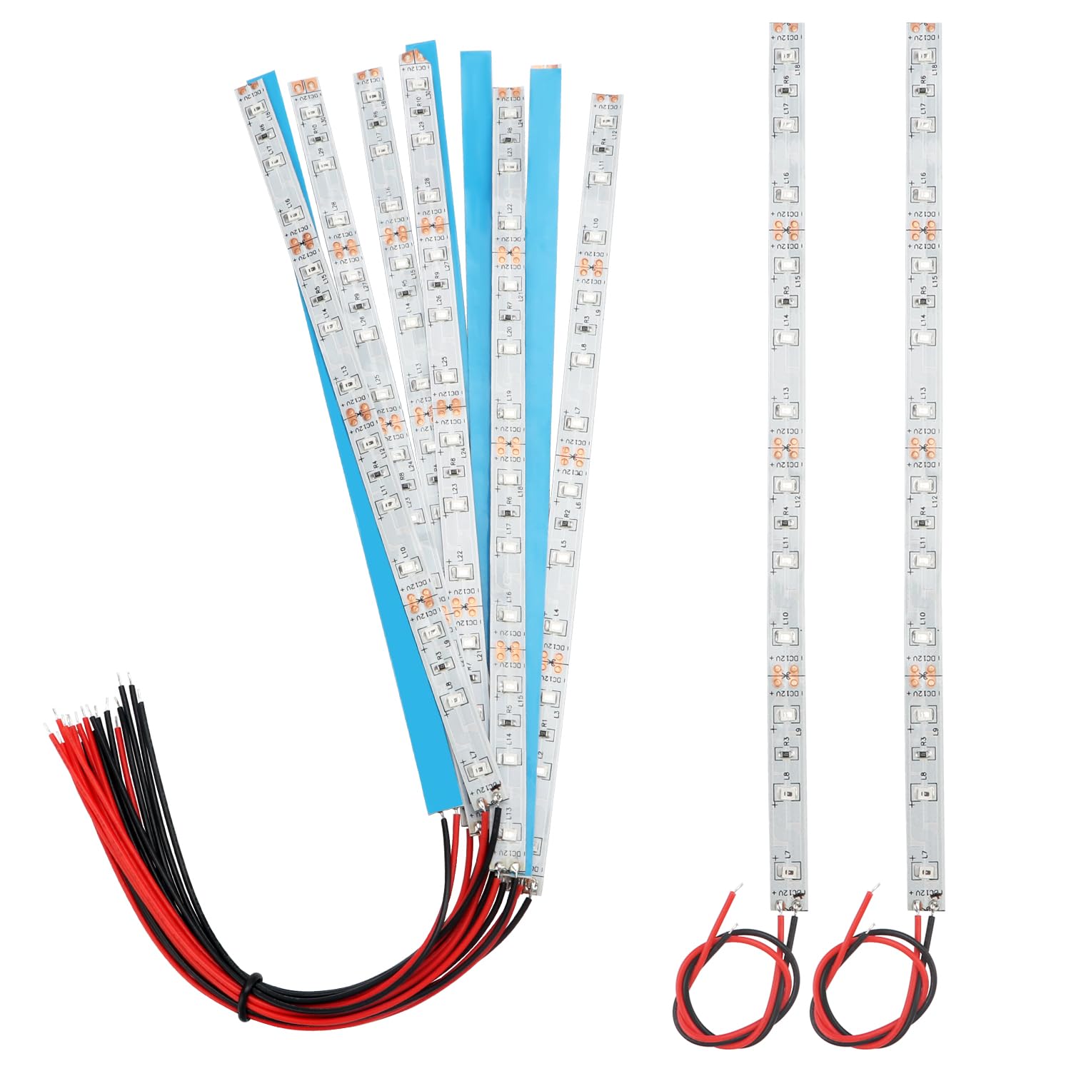 YIXISI 10 PCS 200mm Prewired Strip LED Light, 12V - 18V, 2335 SMD LED, Red