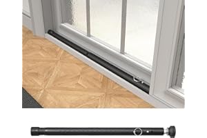 FEBLOMST Sliding Door Security Bar 18"-51", Adjustable Sliding Door Lock Security Bar, Window Security Bars Inside for Sliding Glass Door Home Apartment Safety, Burglar Proof - Black