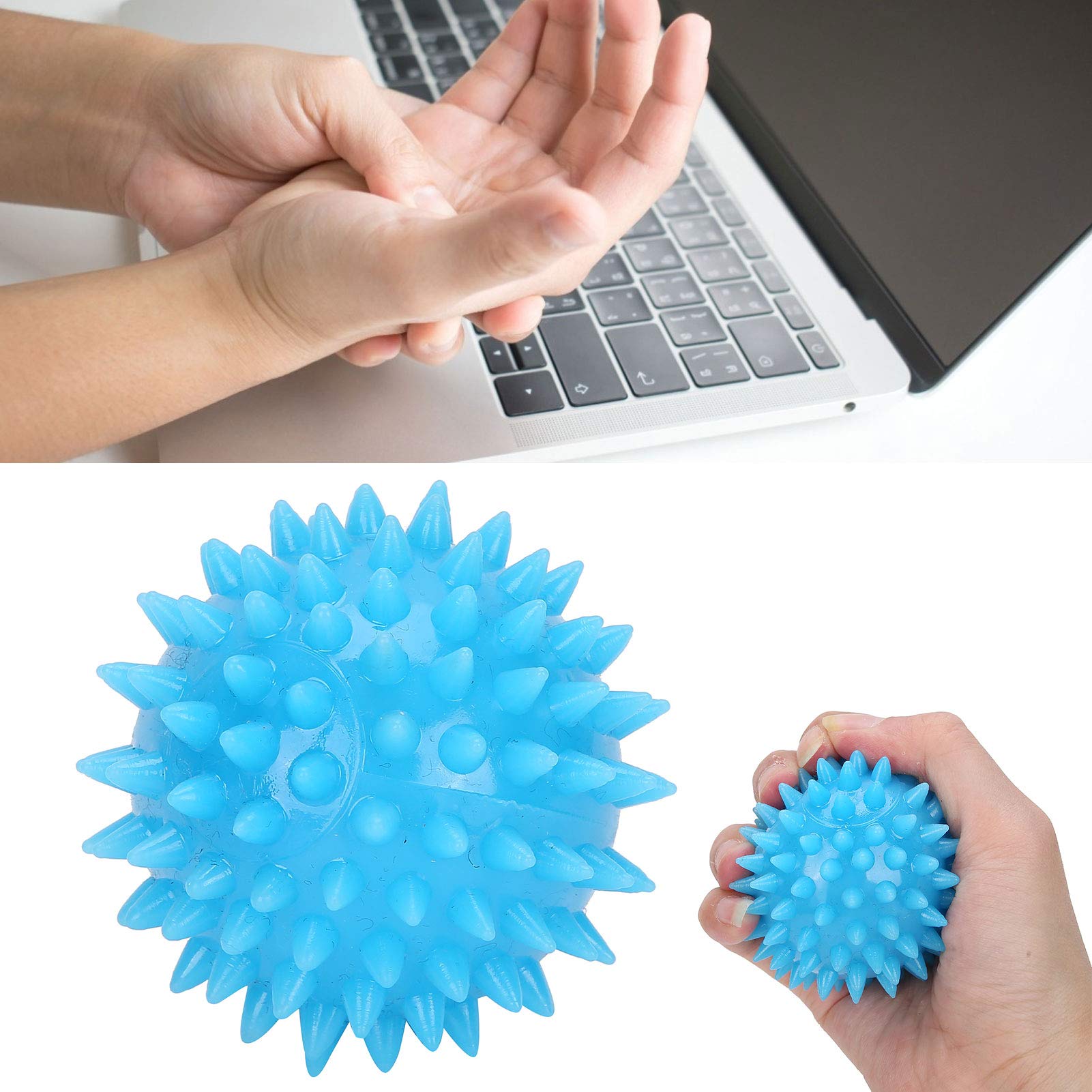 Hand Grip Ball, Hand Finger Muscle Training Grip Ball, Practical Gel Squeeze Balls for Hand Finger Wrist Muscles Arthritis, Palm Stimulation Strength Exercise Hand Grip Ball for Finger Flexibility