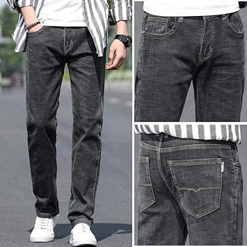 Amazon Co Jp グレージーンズメンズサマーシンルーズストレート超薄型ロングパンツ 046グレー 29 ウエスト周囲2フィート2 スポーツ アウトドア