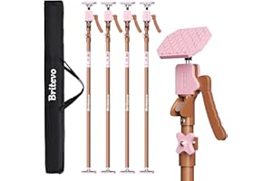 Britevo 4PK Adjustable Telescopic Support Pole - Cabinet Jack, Heavy Duty Third Hand Support System, Support Road, Drywall Lift, Dust Barrier & Cargo Bar, 54-115", Holds 154lbs